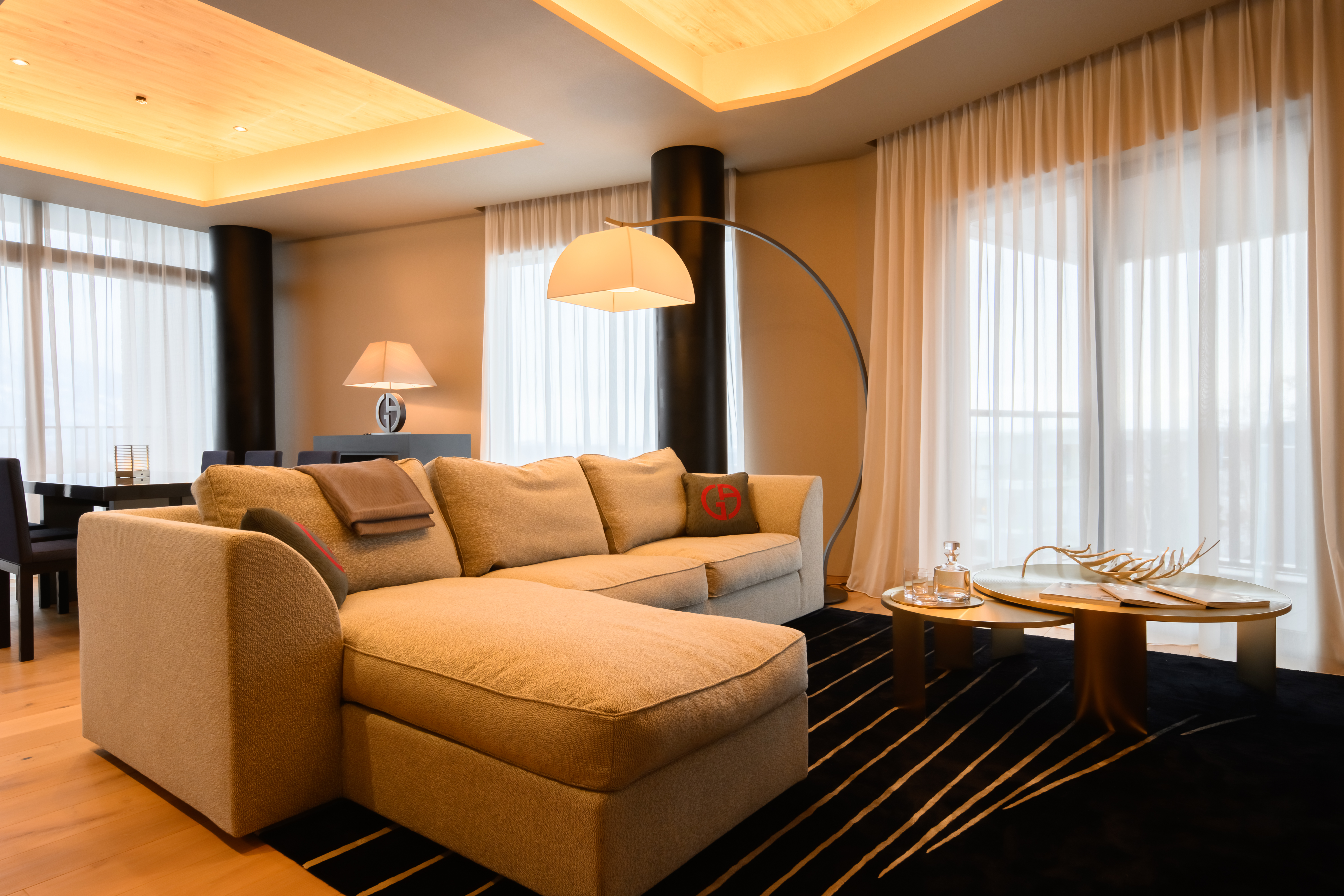 The Penthouse — Armani Casa living room